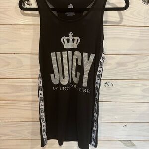 Juicy Couture Black mini dress with Silver Glitter Logo